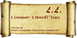 Lissauer Liberátusz névjegykártya